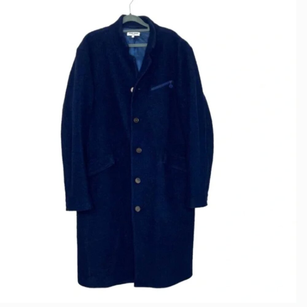 Opening Ceremony Blue Longline Compressed Wool Coat - Picture 10 of 10